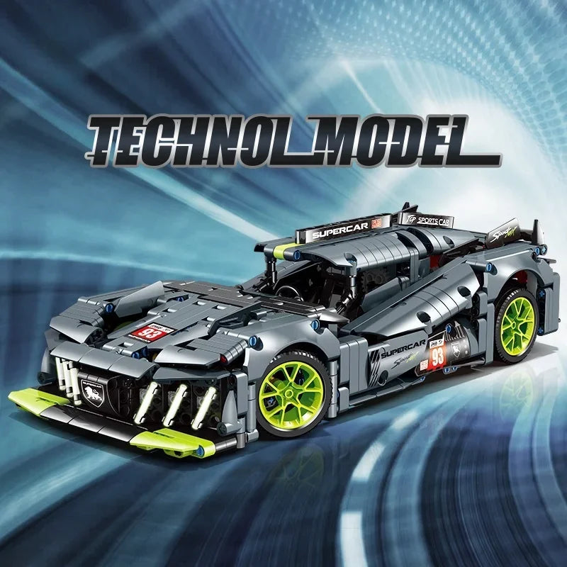 Technical 9X8 Hybrid Hypercar Sports Car Building Blocks Super Racing Vehicle Decor Model Bricks Toy Gifts Birthday Gifts Toy