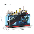 MOC RMS Cruise Sank Titanic Break In Half Model Building Blocks Ship Shipwreck Boat Construction Children Brick Sets Toys Gifts