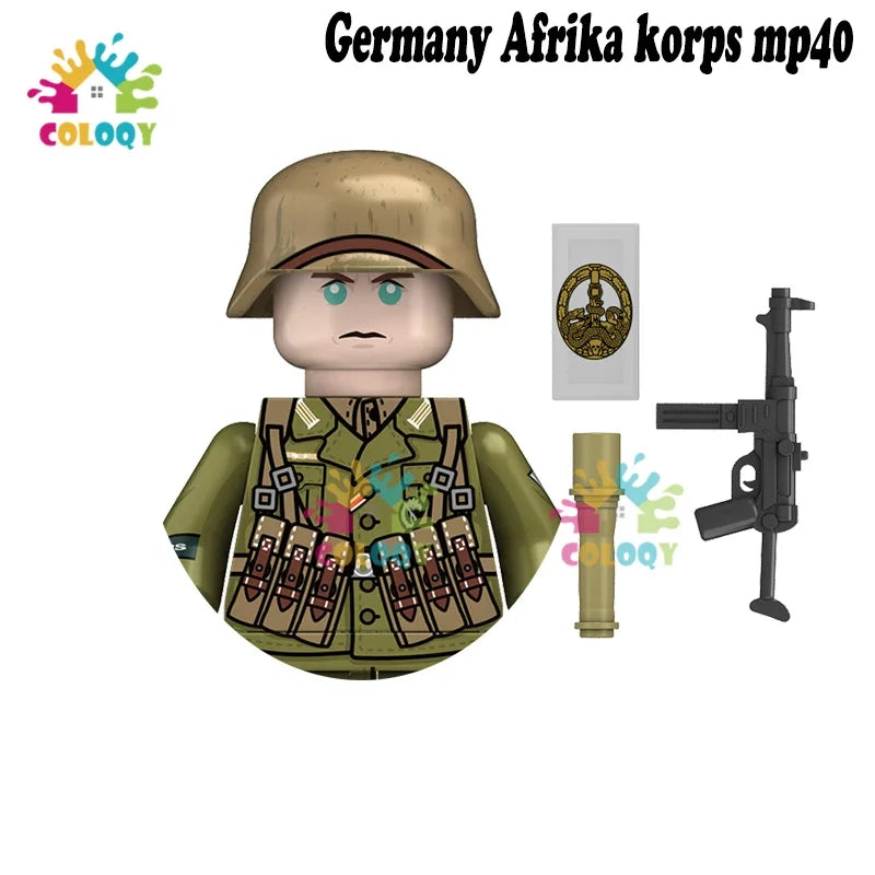 Kids Toys WW2 Soldiers Building Blocks Military Army Mini Action Figures Toys For Kids Christmas Gifts For Boys Birthday Gifts