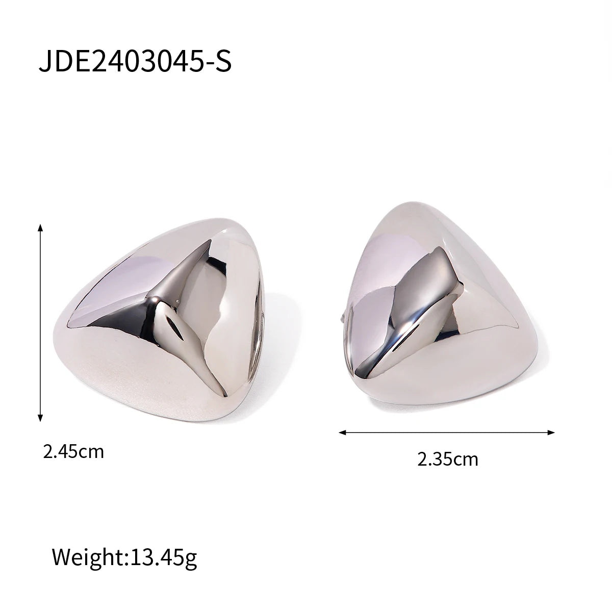 Exquisite 18K Stainless Steel Geometric Three-Dimensional Triangle Earrings Waterproof Women High Quality бижутерия Party Gift
