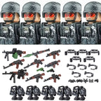 Military Special Forces MOC Building Block German KSK Special Forces Soldier Figure SWAT Army Gun Weapon Vest Backpack Brick Toy