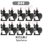 10Pcs/Set Historical Medieval Sparta Heroes Crusader Roman Soldiers Building Blocks Military Action Figures Bricks Toys For Kids