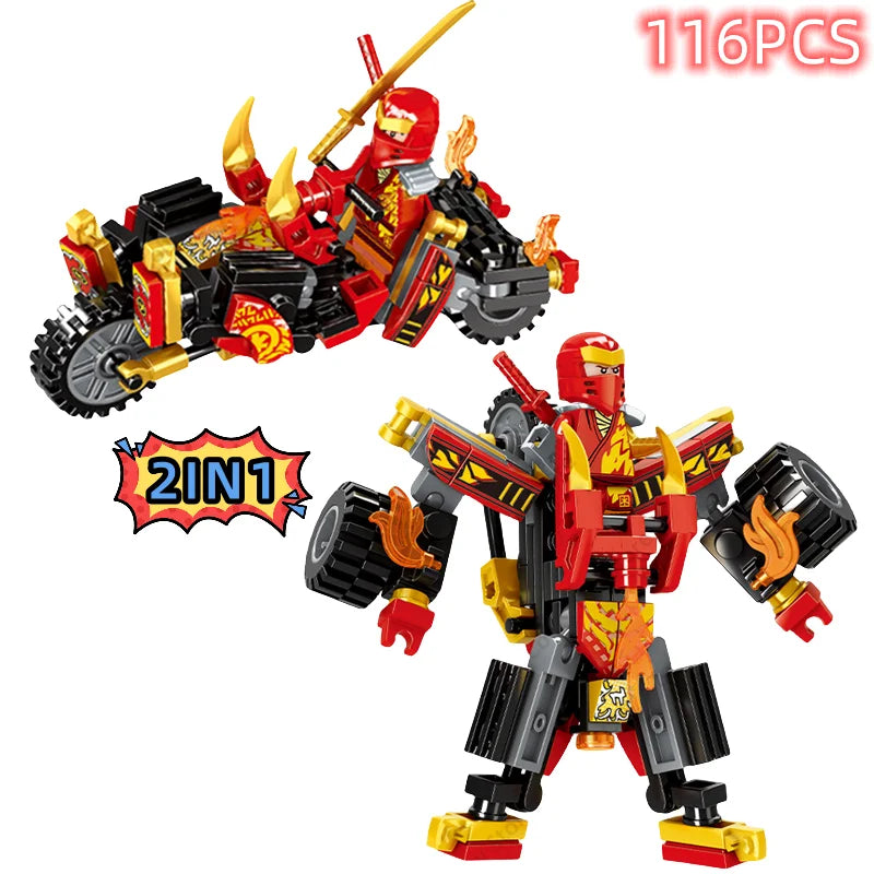 Technical Expert Famous Motorcycle Ninja Building Blocks Mini Model Action Figures Simulation Locomotive Transformation Toy Gift