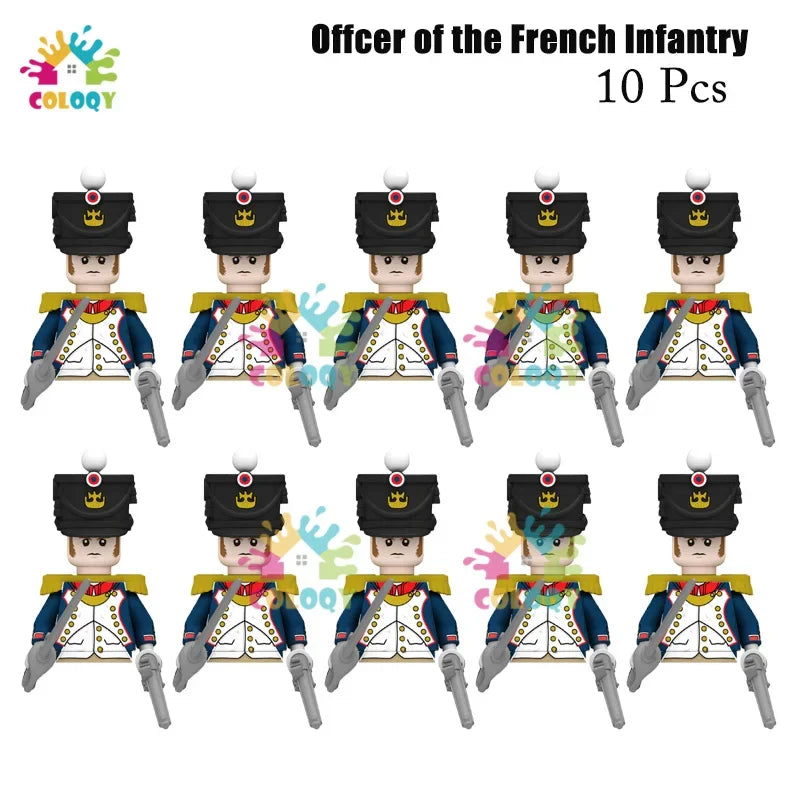 Kids Toys 22/10 Pcs Napoleonic Wars Military General Soldier Building Blocks Imperial Navy Figures Toys For Kids Birthday Gifts