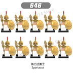 10Pcs/Set Historical Medieval Sparta Heroes Crusader Roman Soldiers Building Blocks Military Action Figures Bricks Toys For Kids