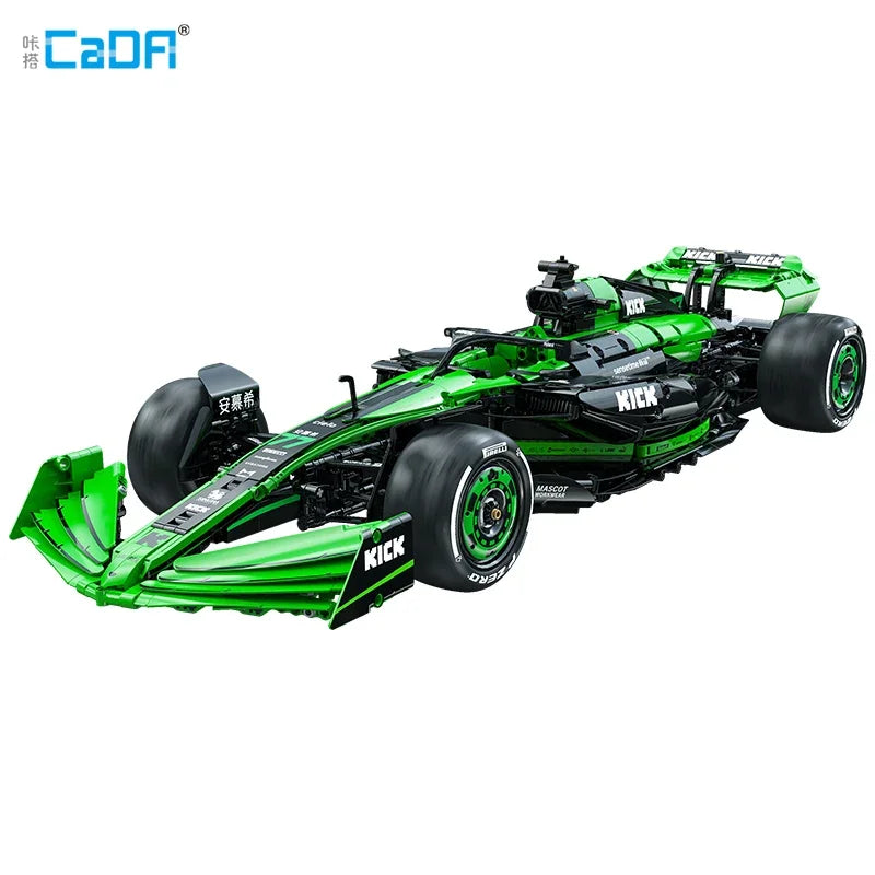 Cada 1:8  MOC Sauber F1 Team C44 Formula-1 F1 Racing Car Number 24 Sports Car Building Blocks City KICK Car Bricks Toys Gift