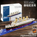 Titanic Creative Luxury Iceberg Cruise Ship Boat Wreck Set City DIY Model Building Blocks Bricks Toys For Children Adult Gift
