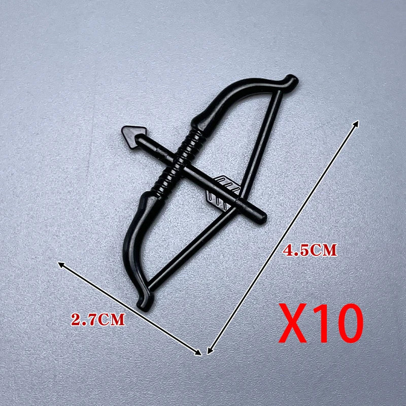 MOC Medieval Military Weapons Building Blocks Parts Castle Knights Soldier Sword Bow Crossbow Helmet Spear Model Bricks Boy Toys