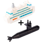 DIY Mini Model Bricks Cruise Ship Cargo Ship Submarine Building Blocks Sea Vessel Titanic Boat Scene Matching Kids Children Toys
