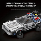 1:24 Classic Movie Racing Car Building Blocks MOC Model Sport Cars Toys Back Future Bricks Vehicle Festival Gifts for Boys Kids