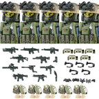 Military Special Forces MOC Building Block German KSK Special Forces Soldier Figure SWAT Army Gun Weapon Vest Backpack Brick Toy