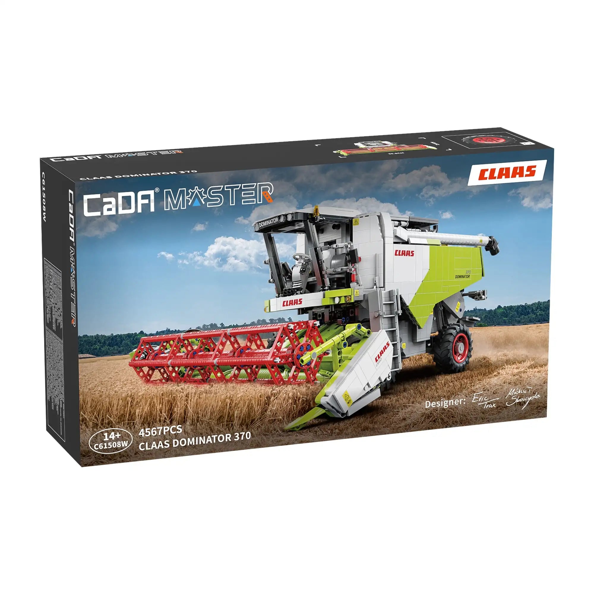 Cada CLAAS RC Combine Harvester1:17 Building Block MOC Designer Eric Trax Dual Authorization Bricks Toy for Children Gifts