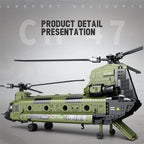 1622PCS CH-47 Chinook Transport Plane Building Blocks Military Armed Helicopter Fighter Model Bricks Kids Toys Christmas Gifts