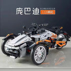 1228Pcs City Technical APP Remote Control Moter Power Motorcycle Building Block Bricks MOC Motorbike Model Boy Toy for Kids Gift