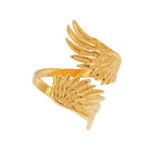 Engelvleugels Niche Retro Creatieve Vredesduif Open Ring Dames Modieus 18K Roestvrij Stalen Bedel Anti Allergische Sieraden Gala Geschenk