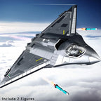 J-36 Carrier Based Fighter Jet Assemblage Building Blocks MOC Military Series Aircraft Plane Model Bricks Boys Toys Gifts