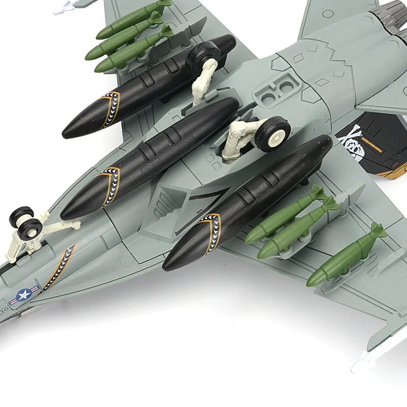 1:72 Creative Military Series Building Blocks US F-18 Super Hornet Attack Aircraft Model Fighter Jet Toys For Boys Xmas Gifts