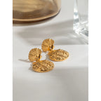 18K PVD minimalistisk rustfrit rustfrit stål Muslingeskal Søstjerne Ocean øreringe Anti-allergiske kvinder Vandtætte strandsmykker