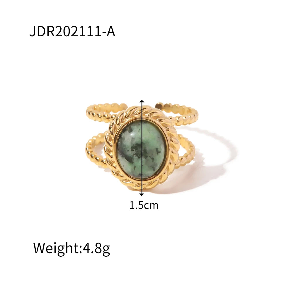 Ring Set With Semi-precious Stones Vintage Geometric Zirconium Ring Rings Women's Rings for Women Jewelry Sets Fashion