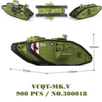 Military Tanks Stuart SdKfz251 PanzerVI Sherman US Army Quan Guan WW2 Soldier Figure Model Building Block Brick kid Children Toy