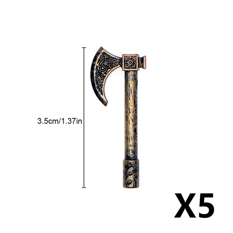 MOC Medieval Military Weapons Building Blocks Parts Castle Knights Soldier Sword Bow Crossbow Helmet Spear Model Bricks Boy Toys