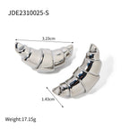 18K forgyldt rustfrit stål Minimalistisk Glat Oversized Croissant Wrap Øreringe Anløbssikre Lys Luksus Øresmykker til kvinder