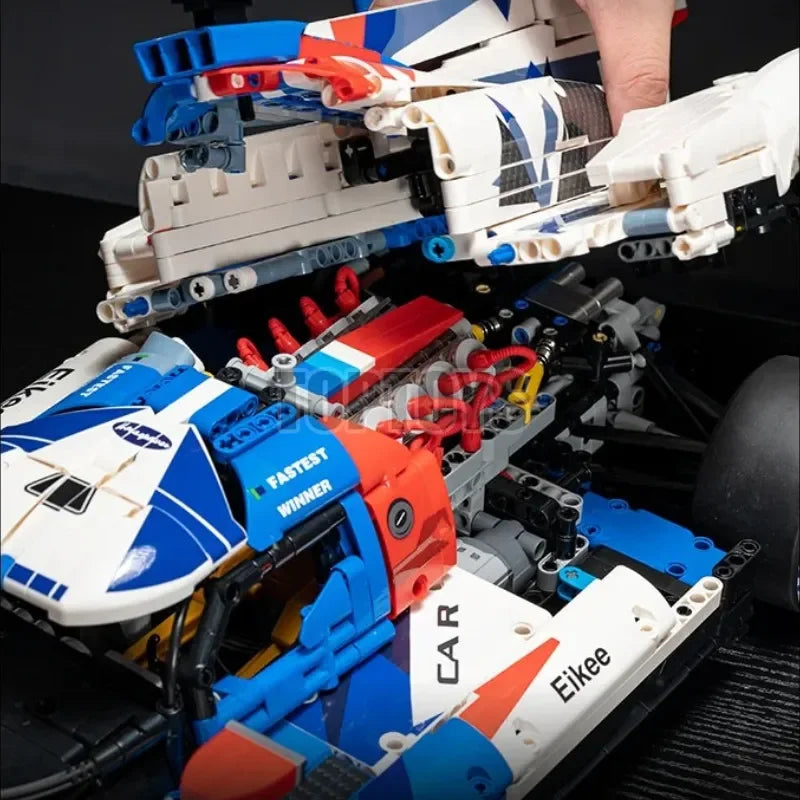 MOC 1:8 3507PCS Technical Remote Control Racing Car LEE MANS M HYBRID V8 Building Blocks Bricks Assembling Toys for Children