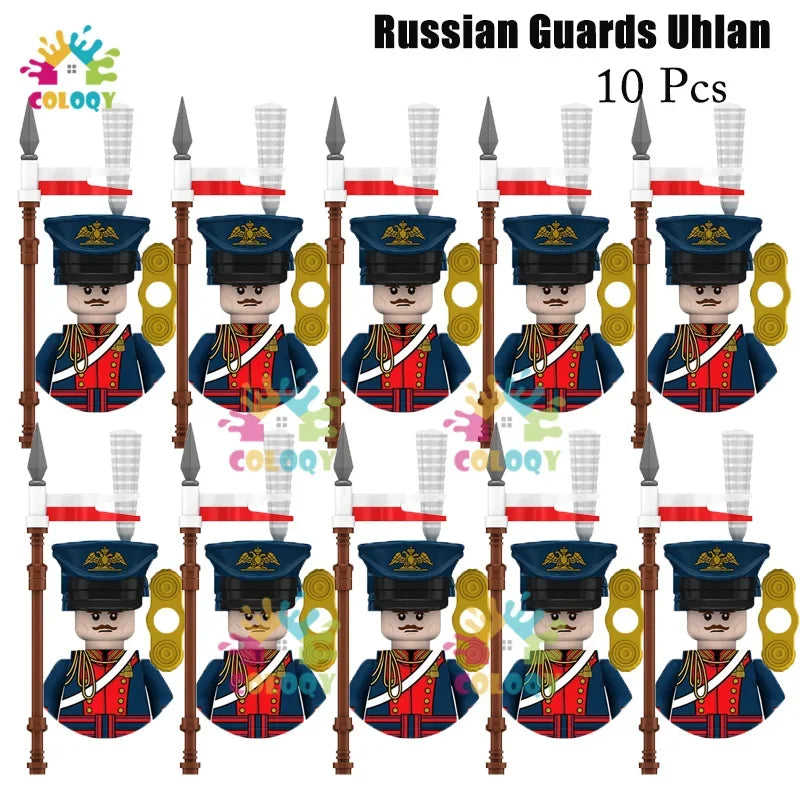 Kids Toys 22/10 Pcs Napoleonic Wars Military General Soldier Building Blocks Imperial Navy Figures Toys For Kids Birthday Gifts