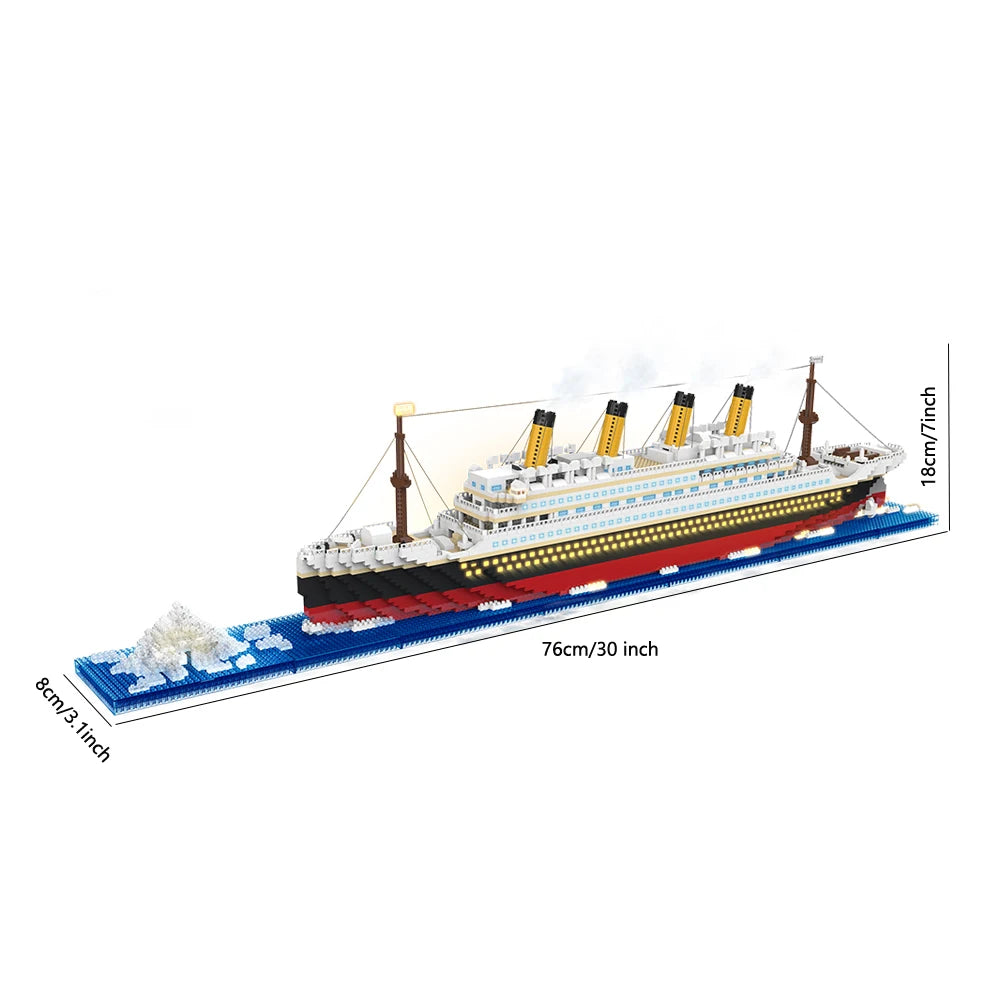 KNEW BUILT 6 Kinds Titanic Model Cruise Ship Building Block for Adult Micro Mini Brick Toy Perfect Gift Entertainment Decoration