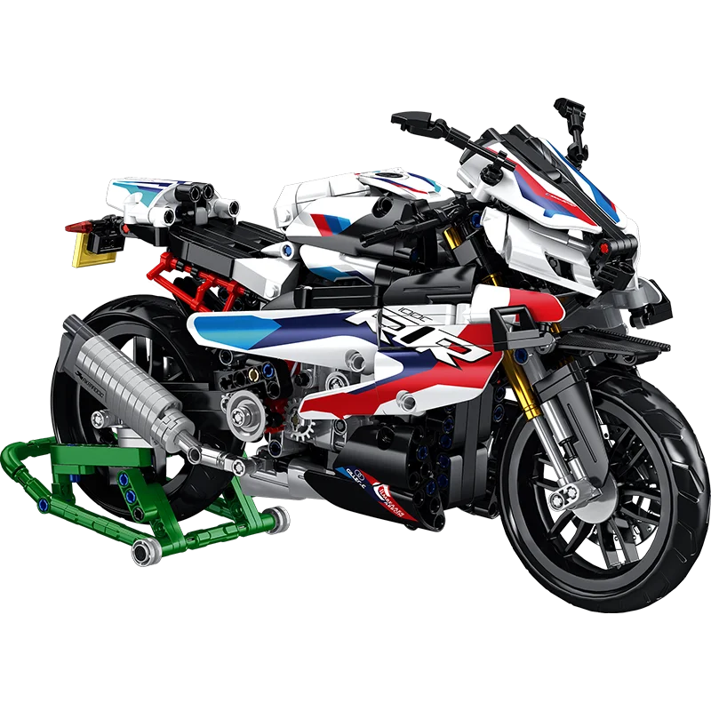 912Pcs City Technical Locomotive Motorcycle Building Blocks MOC Speed Supercar Motorbike Model Bricks Boy Toy for Childrens Gift