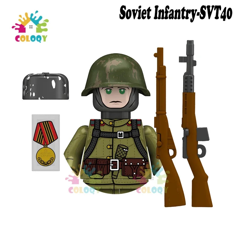 Kids Toys WW2 Soldiers Building Blocks Military Army Mini Action Figures Toys For Kids Christmas Gifts For Boys Birthday Gifts