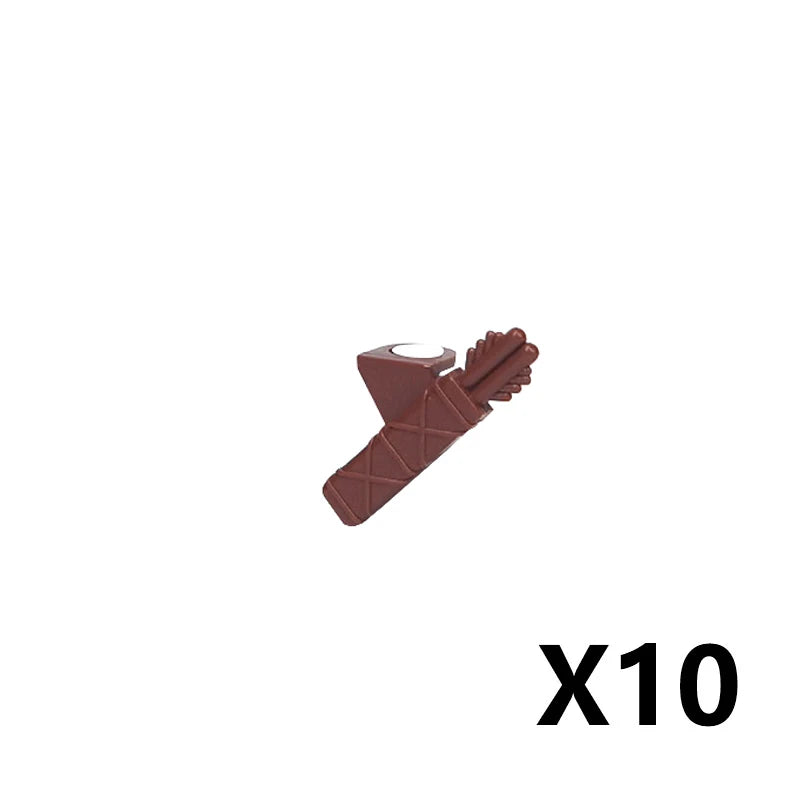 MOC Medieval Military Weapons Building Blocks Parts Castle Knights Soldier Sword Bow Crossbow Helmet Spear Model Bricks Boy Toys