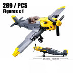289PCS WW2 Fighter Model Building Blocks Set Military Plane Bricks Educational Toy for Children