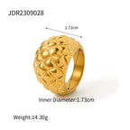 Rustfrit stål 18K forgyldt Trendy Geometrisk Finger Ring/Stud øreringe Serie Klassiske smykker Charmerende smykker gallagave