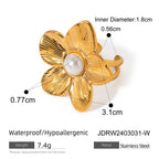 Minimalistische roestvrijstalen multi-stijl ontwerp open ring goudkleurige lichte gezellige vrouwen charme 18K PVD-geplateerde statement sieraden