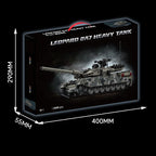 Military WW2 MOC Leopard 2A7 Army Main Battle Tank Soldiers Building Blocks Bricks M1 T90M Tank Set For Children Boys Gifts