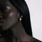 Stainless Steel Waterproof 18k Gold Plated Geometric Simple Beanie Water Drop Earrings Stylish Anti Allergic Distinctive Jewelry