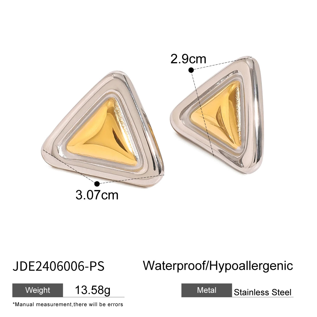 18K PVD-beschichtete Edelstahl-Ohrringe mit unregelmäßigen Erhebungen in Farbangleichung, geometrisch, wasserdicht, exquisite Schmuckgeschenke für Frauen