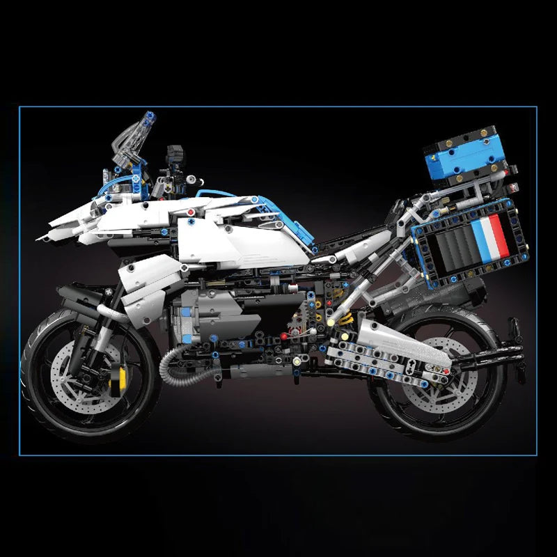 New 1:5 Motorcycle R1250 GS Building Blocks Model MOC City Sports Car Technical Bricks Assembling DIY Toys for Boys Gift Set