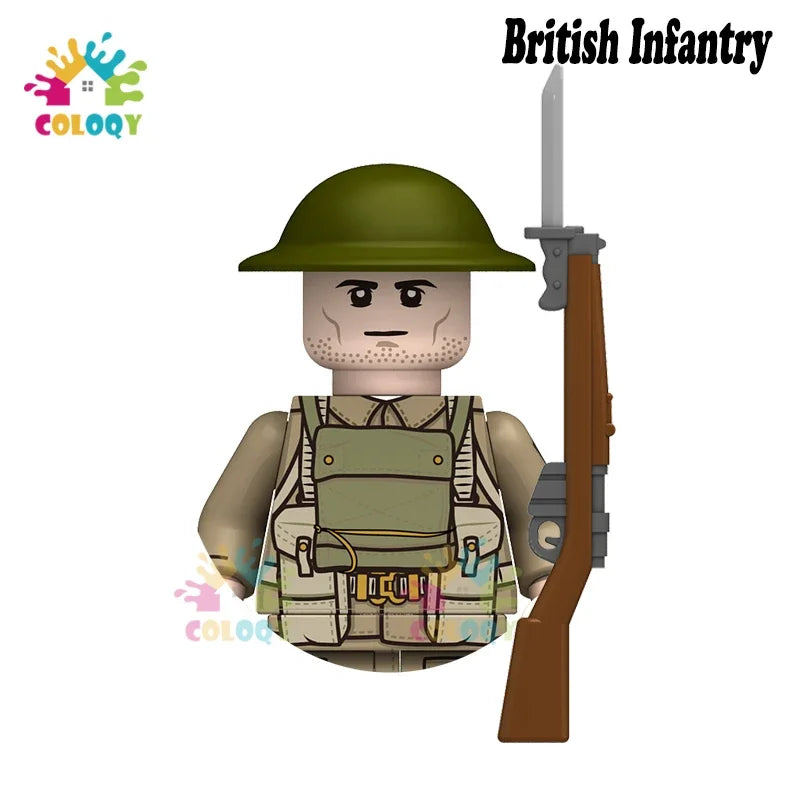 Kids Toys WW2 Soldiers Building Blocks Military Army Mini Action Figures Toys For Kids Christmas Gifts For Boys Birthday Gifts