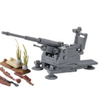 WW2 Germany Military Weapons Building Blocks Army Soldier Figure Anti-tank Gun Cannon Parts MOC Model Bricks Toys For Children ﻿