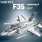 1600PCS F-35 Lightning II Fighter Jet Building Blocks Bomber Shipboard Aircraft Model Bricks Desktop Decoration Kids Toy Gifts