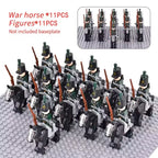 10pcs Napoleonic Wars Military Soldiers Building Blocks WW2 Mini Figures French British Fusilier Rifles Weapons Toys For Kids