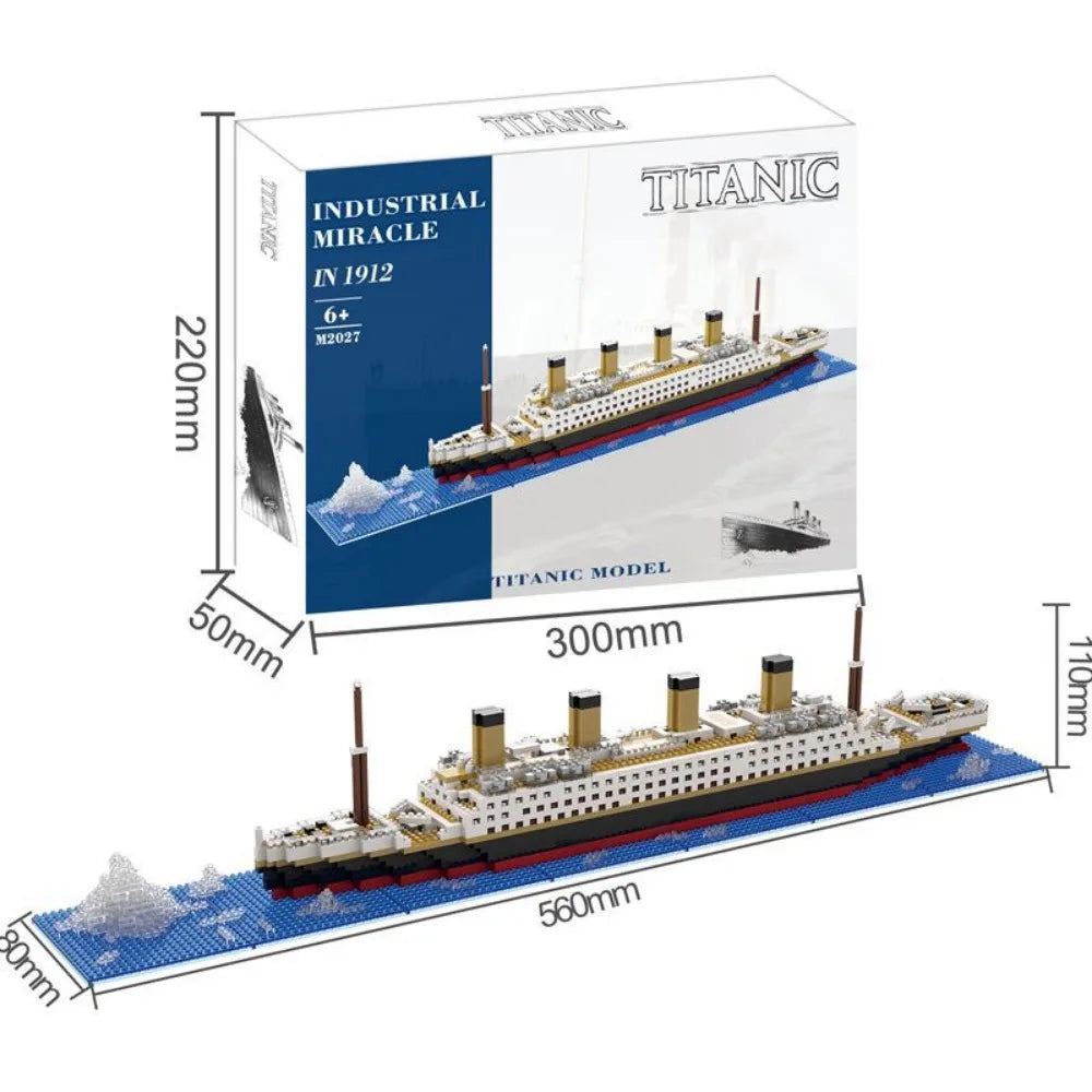 4000+Pcs Titanic Model Cruise Ship Building Blocks MOC Boat Bricks Collection DIY Construction Toys for Children Gift