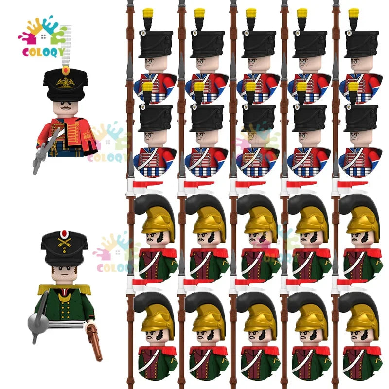 Kids Toys 22/10 Pcs Napoleonic Wars Military General Soldier Building Blocks Imperial Navy Figures Toys For Kids Birthday Gifts