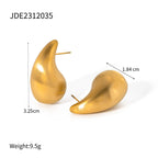 Leggeri Orecchini Unici In Acciaio Inossidabile Placcati Oro 18k Con Incastonatura Di Strass Set Gioielli Donna Bijoux Femme Regalo Gala