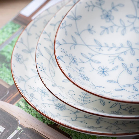 Jingdezhen Ceramic Tableware, Dish Set, Household Japanese Rice Bowl, Underglaze Color Tableware