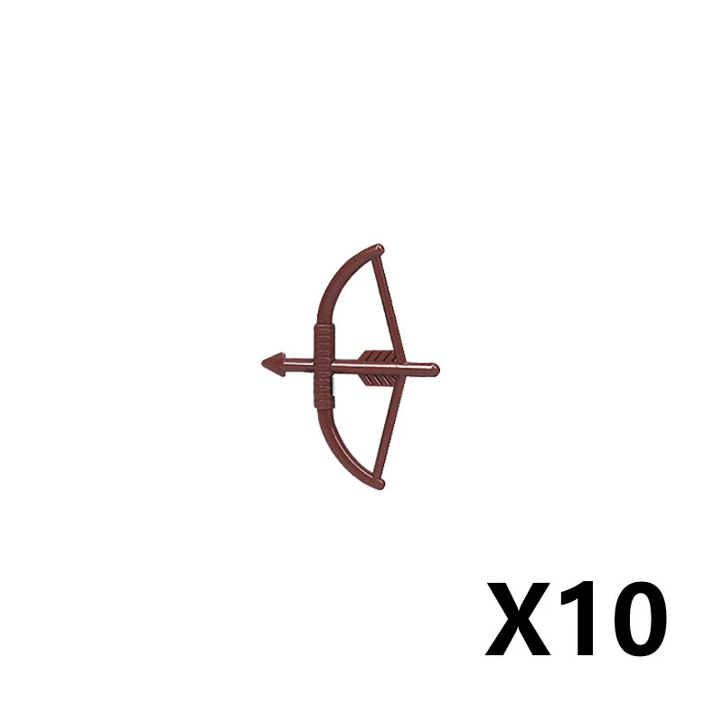 MOC Medieval Military Weapons Building Blocks Parts Castle Knights Soldier Sword Bow Crossbow Helmet Spear Model Bricks Boy Toys