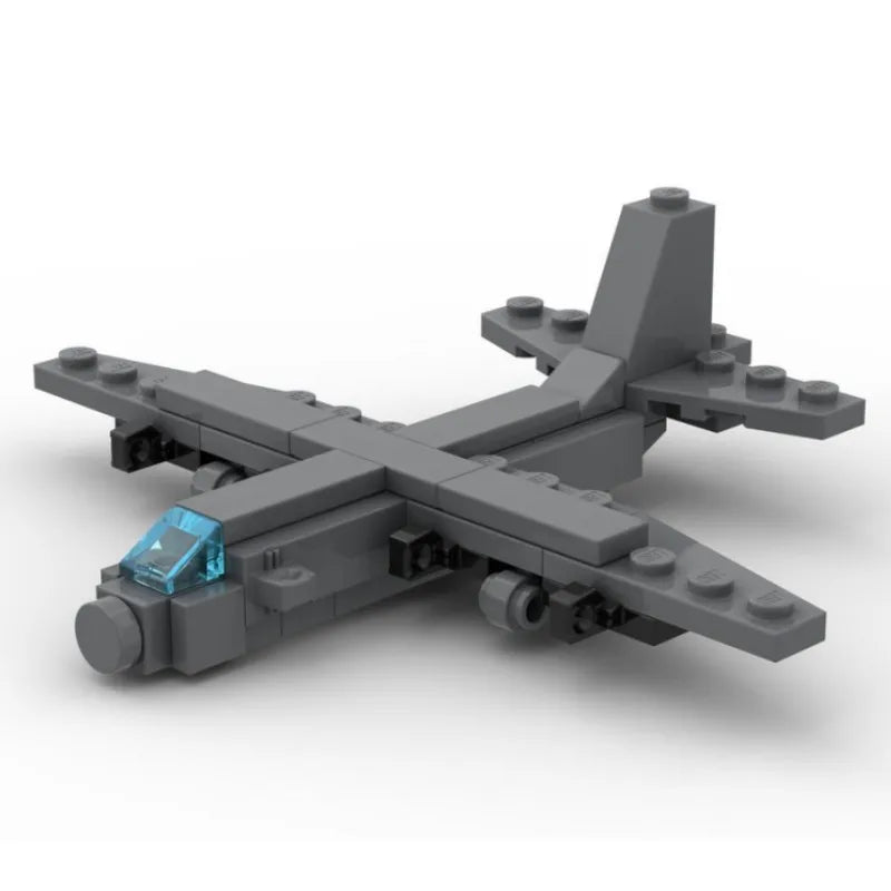 Moc Airplane Building Blocks Mini Military Fighter Jets Air Transport Planes Ghost Bombers Model Assembly Toys DIY Education Toy