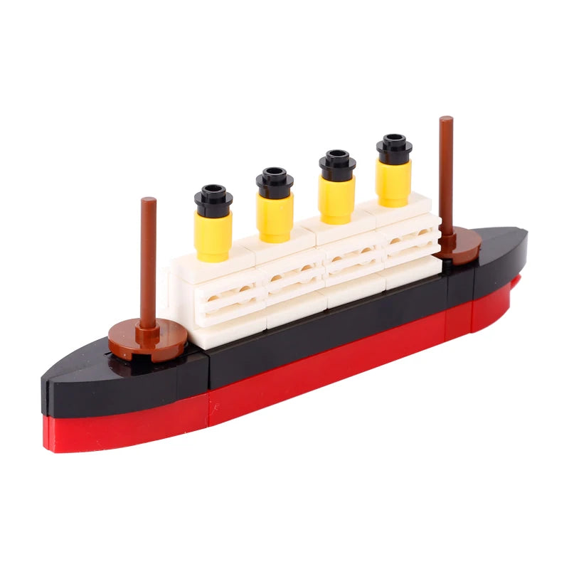 MOC Titanic Ship Model Building Blocks Kits Sank RMS Cruise Boat Steamship Movie Sea Scene DIY Bricks Toys Children Kids Gift